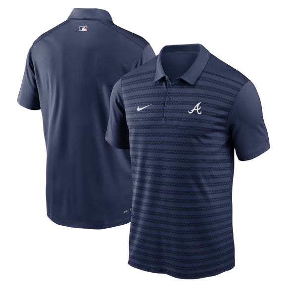Men’s Atlanta Braves Nike Navy Authentic Collection Dri-Fit Polo - Picture 1 of 3